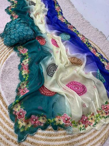 Vinayak digital floral print wholesale saree shops in surat